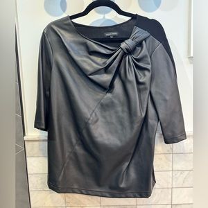 Universal Standard vegan leather knot top in size US 10-12 medium.